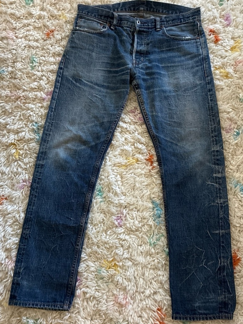 Polo Ralph Lauren Dark Blue Denim Jeans - Classic Straight Fit selvage